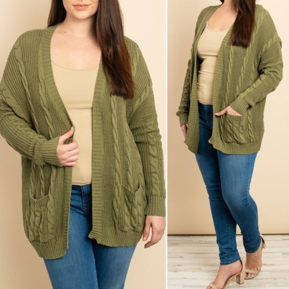 Cream knit sweater cardigan - Picture 9 of 9